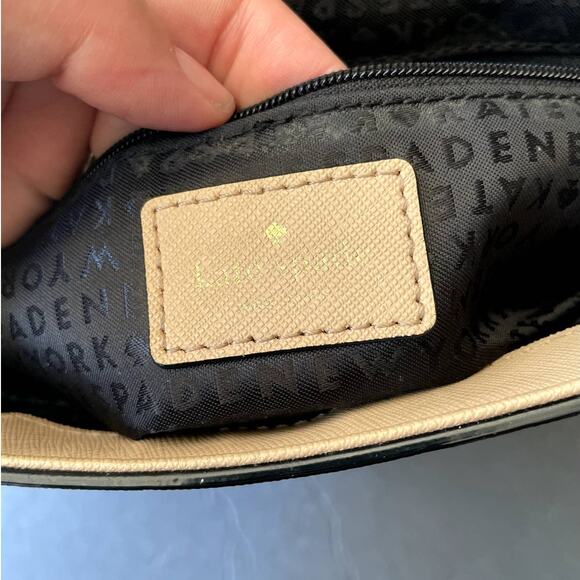 Kate Spade Paterson Court Brynlee Satchel Purse Beige Black Cream *READ* - Picture 9 of 11